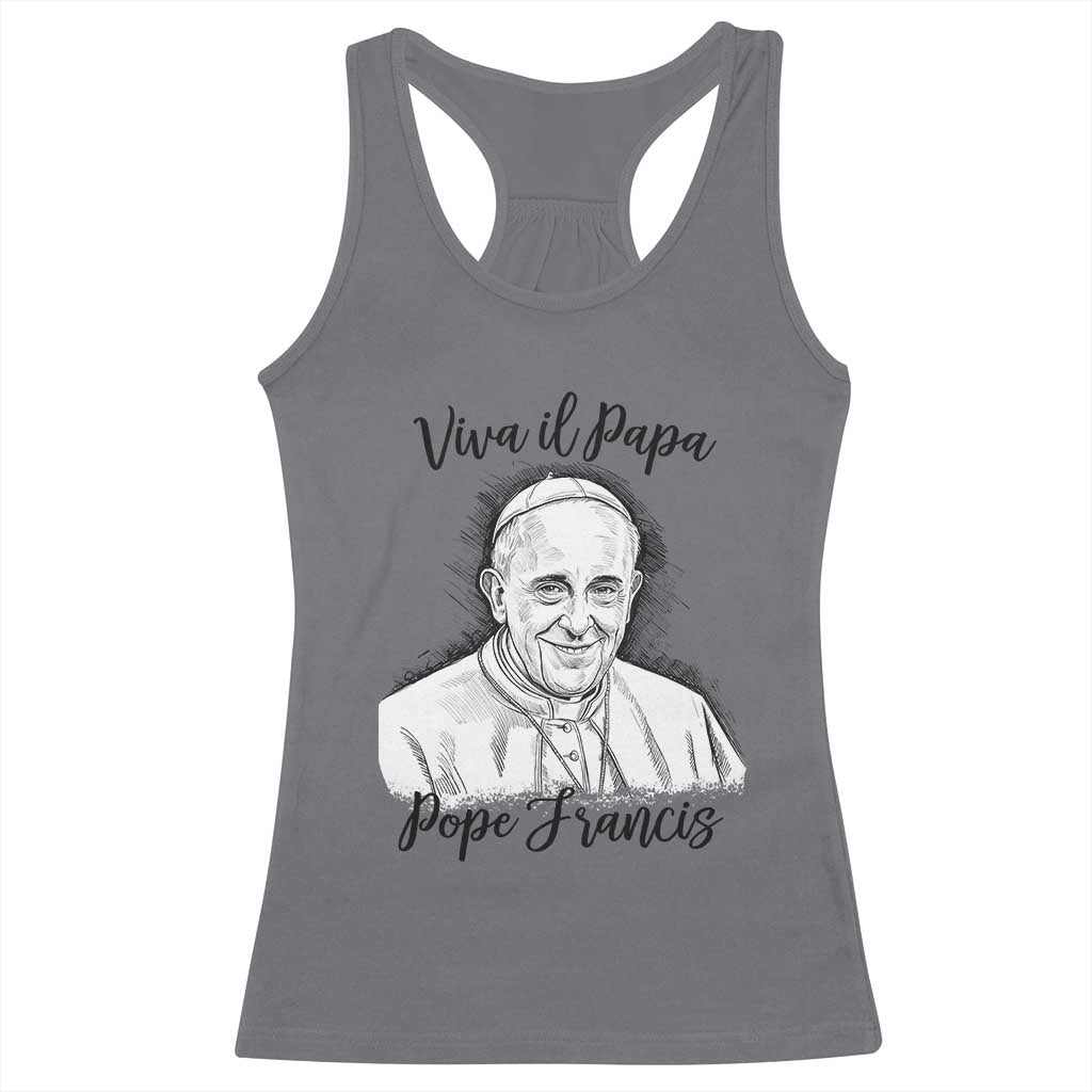 Viva il Papa Pope Francis Racerback Tank Top Thank You Papa Catholic Tribute