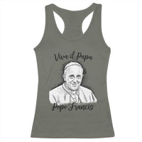 Viva il Papa Pope Francis Racerback Tank Top Thank You Papa Catholic Tribute