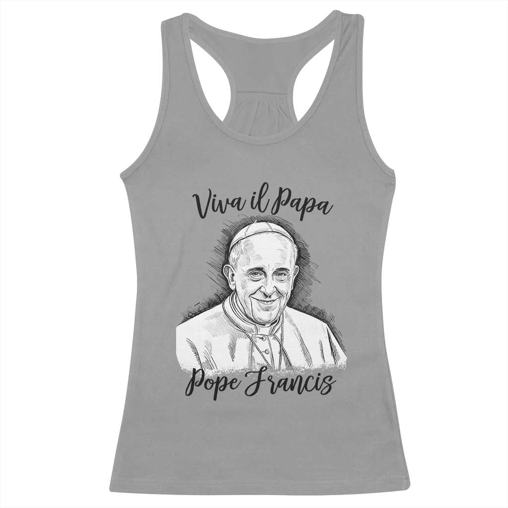 Viva il Papa Pope Francis Racerback Tank Top Thank You Papa Catholic Tribute