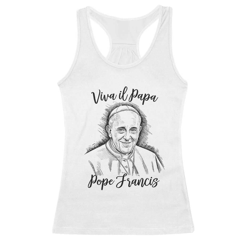 Viva il Papa Pope Francis Racerback Tank Top Thank You Papa Catholic Tribute