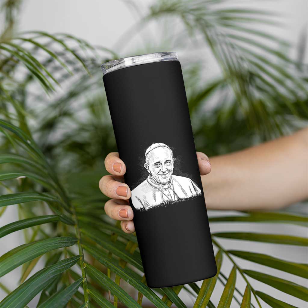 Viva il Papa Pope Francis Skinny Tumbler Thank You Papa Catholic Tribute