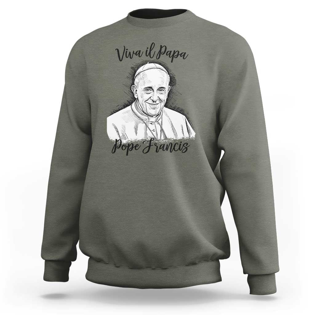 Viva il Papa Pope Francis Sweatshirt Thank You Papa Catholic Tribute