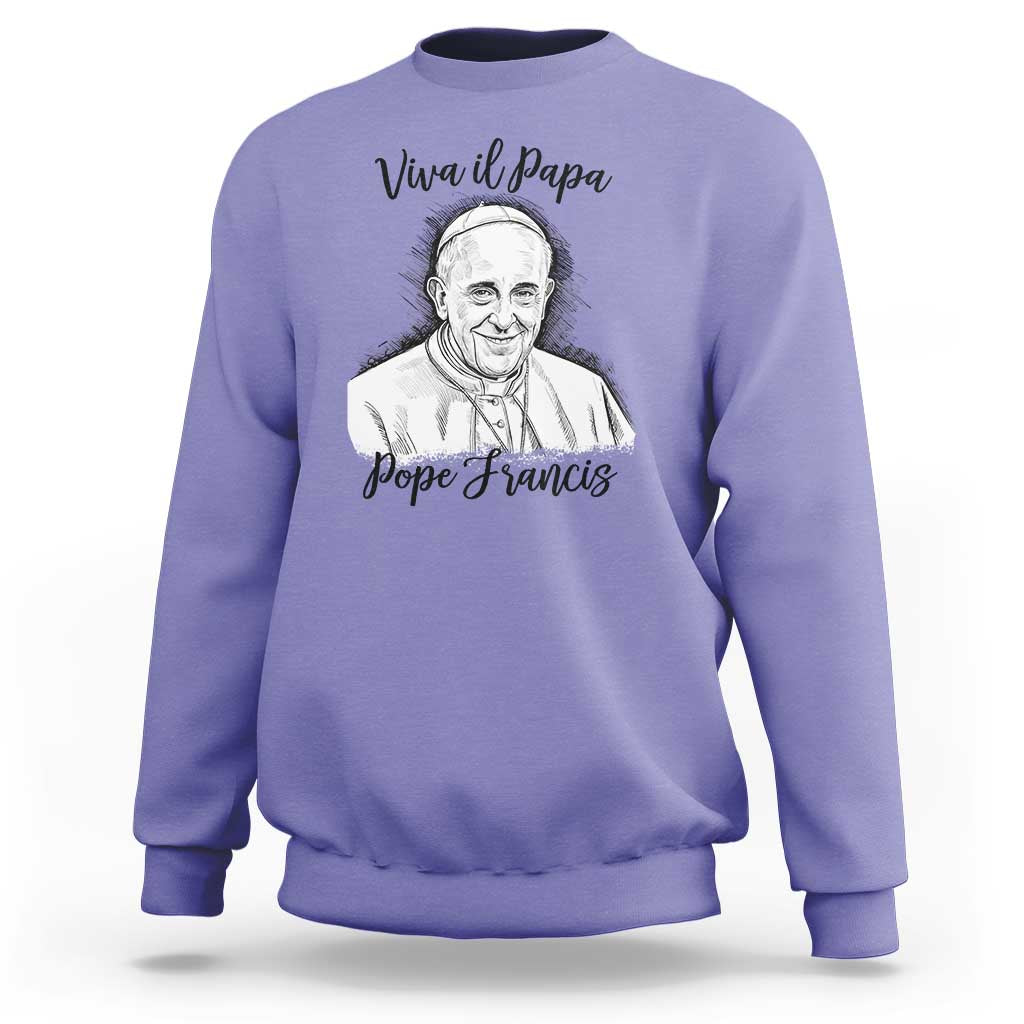 Viva il Papa Pope Francis Sweatshirt Thank You Papa Catholic Tribute