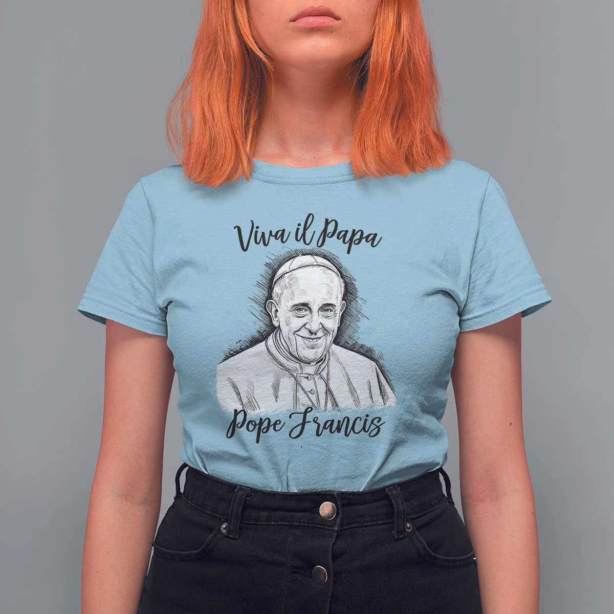 Viva il Papa Pope Francis T Shirt For Women Thank You Papa Catholic Tribute