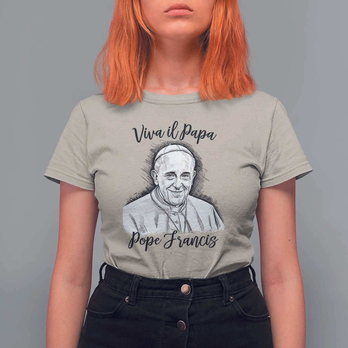 Viva il Papa Pope Francis T Shirt For Women Thank You Papa Catholic Tribute