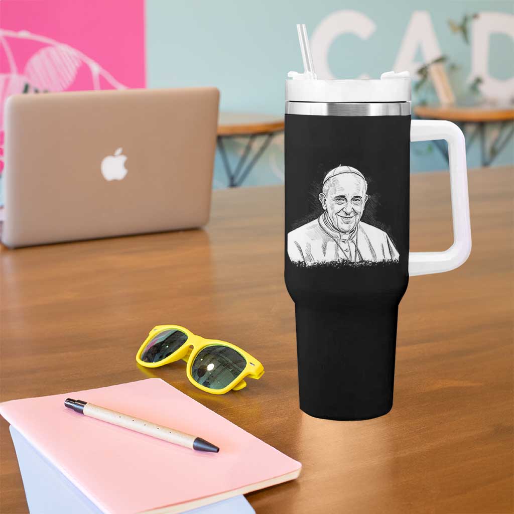 Viva il Papa Pope Francis Tumbler With Handle Thank You Papa Catholic Tribute