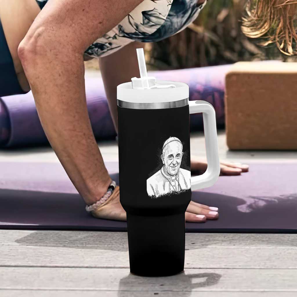 Viva il Papa Pope Francis Tumbler With Handle Thank You Papa Catholic Tribute