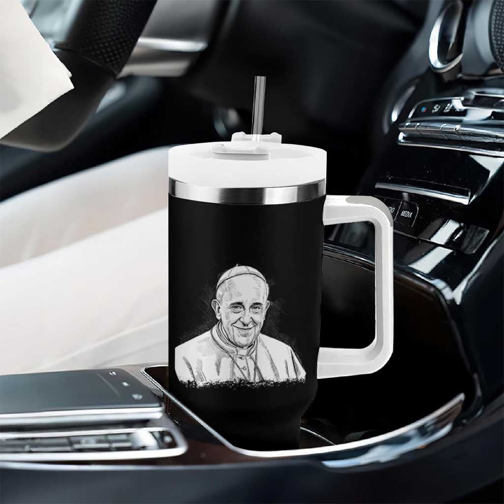 Viva il Papa Pope Francis Tumbler With Handle Thank You Papa Catholic Tribute