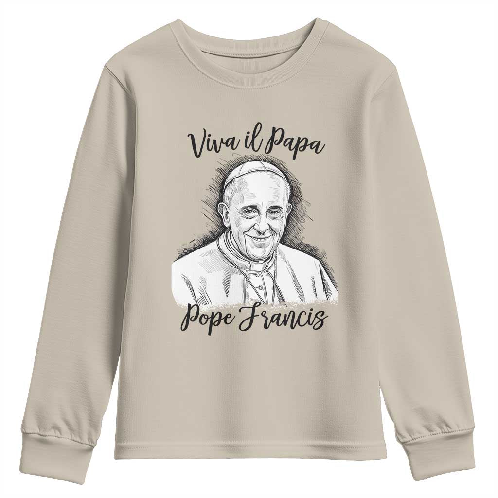 Viva il Papa Pope Francis Youth Sweatshirt Thank You Papa Catholic Tribute