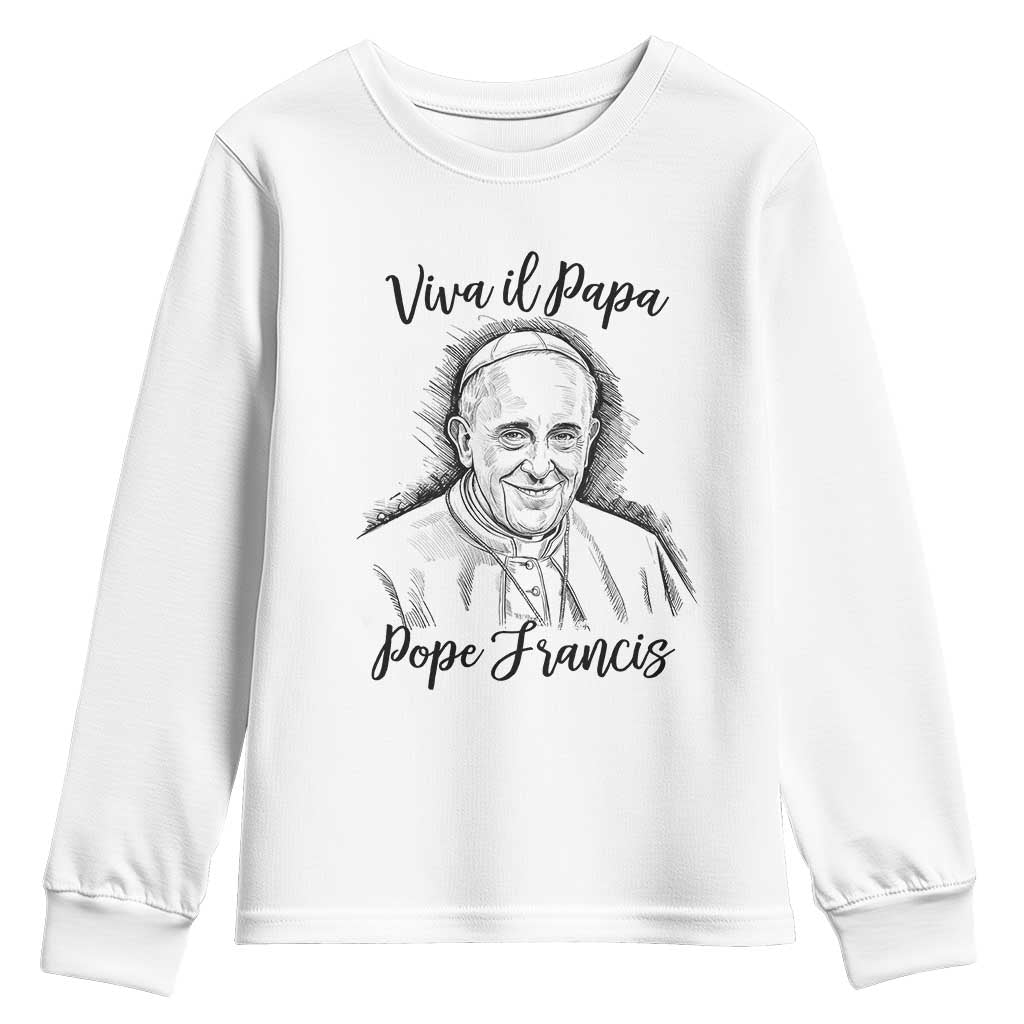 Viva il Papa Pope Francis Youth Sweatshirt Thank You Papa Catholic Tribute