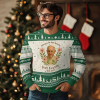 Always in Our Hearts Pope Francis Ugly Christmas Sweater Viva il Papa 1936-2025 - Wonder Print Shop