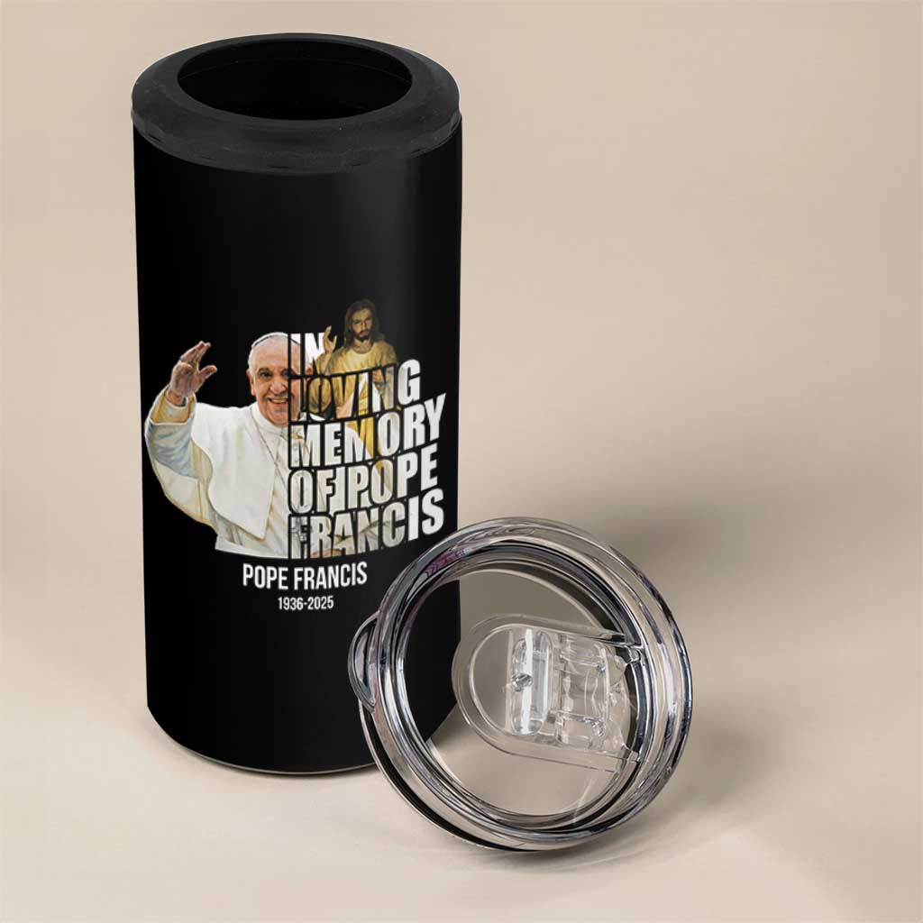 In Loving Memory of Pope Francis 4 in 1 Can Cooler Tumbler Viva il Papa 1936-2025