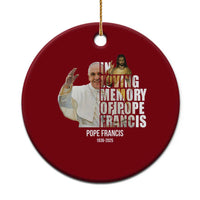 In Loving Memory of Pope Francis Ceramic Ornament Viva il Papa 1936-2025 - Wonder Print Shop