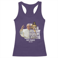 In Loving Memory of Pope Francis Racerback Tank Top Viva il Papa 1936-2025