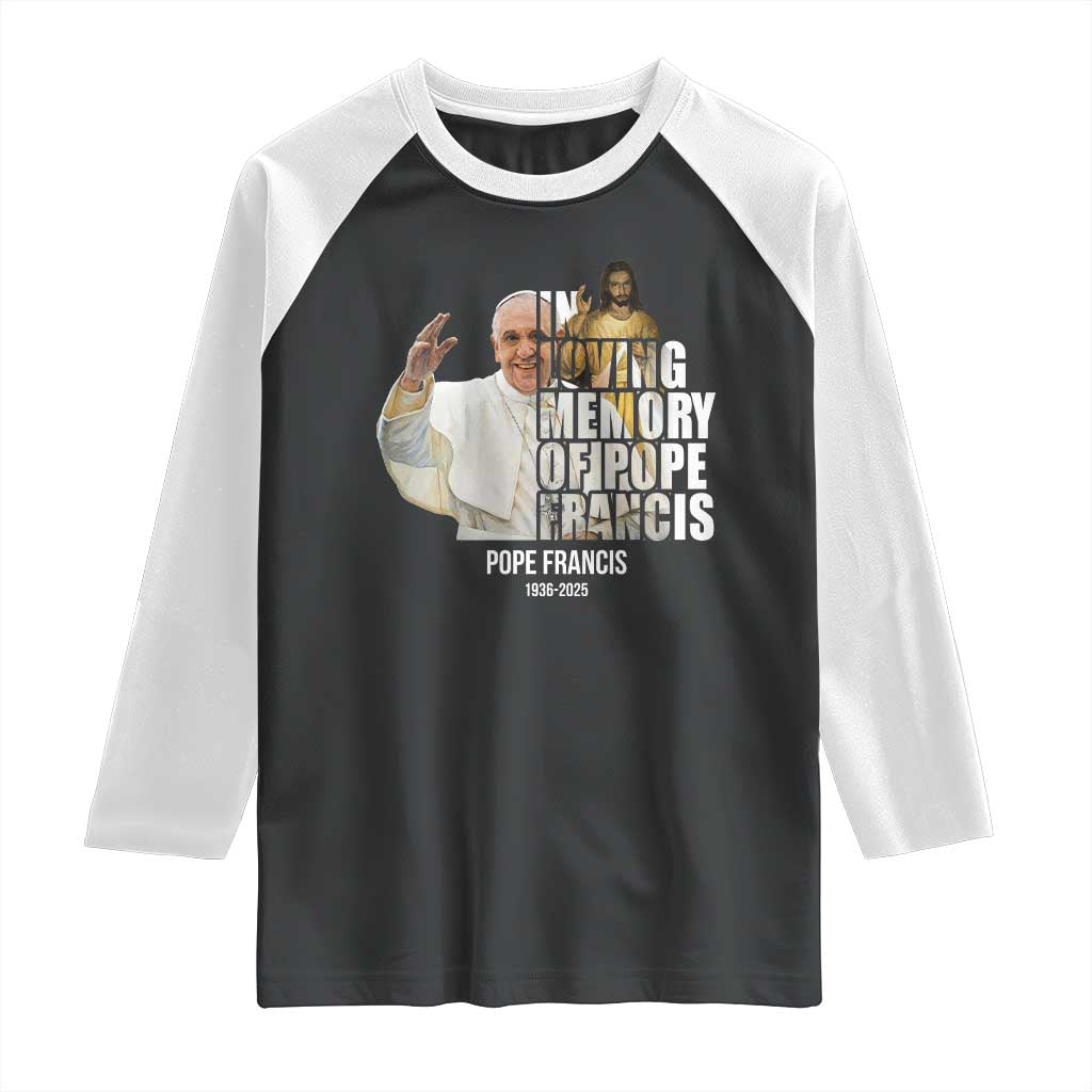 In Loving Memory of Pope Francis Raglan Shirt Viva il Papa 1936-2025