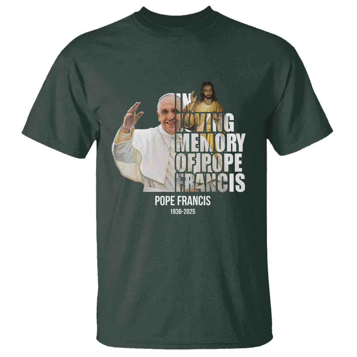 In Loving Memory of Pope Francis T Shirt Viva il Papa 1936-2025