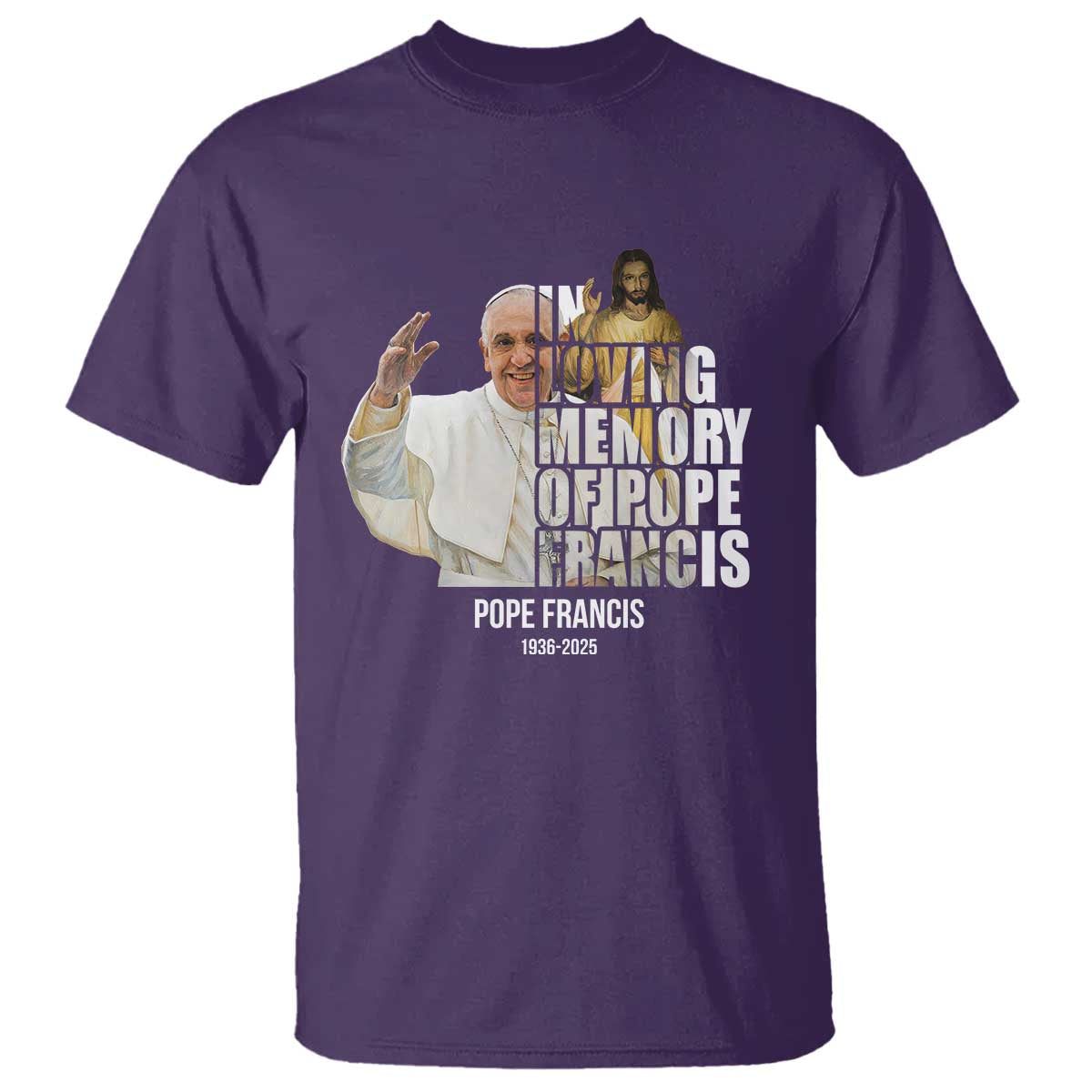 In Loving Memory of Pope Francis T Shirt Viva il Papa 1936-2025