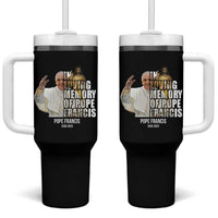 In Loving Memory of Pope Francis Tumbler With Handle Viva il Papa 1936-2025