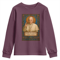 Beloved Pope Francis Youth Sweatshirt 1936-2025 Memorial