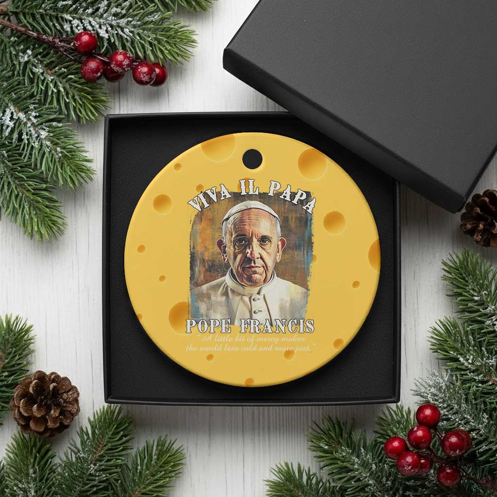 Viva il Papa Pope Francis Ceramic Ornament Papa Memorial Tribute - Wonder Print Shop