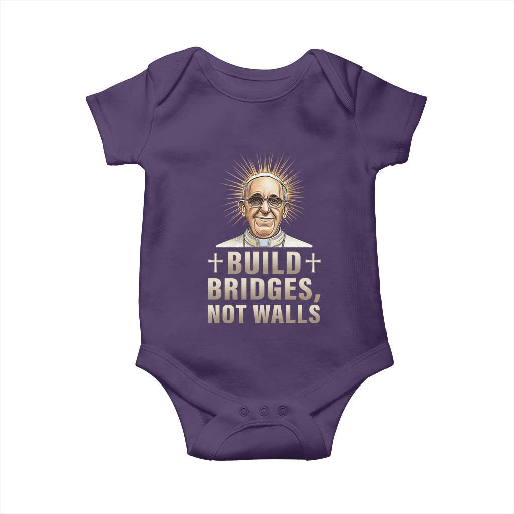 Pope Francis Inspirational Baby Onesie Build Bridges Not Walls