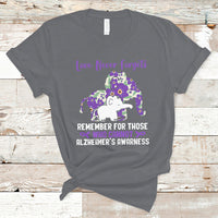 Alzheimer's Awareness T Shirt Love Never Forget Remember For Those Who Cannot Elephants ALZ Support Alzheimers Dementia Warrior - Wonder Print Shop