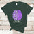 Alzheimer's Awareness T Shirt Support Squad Alzheimer's Warrior Dementia Forget-me-not Purple Ribbon - Wonder Print Shop