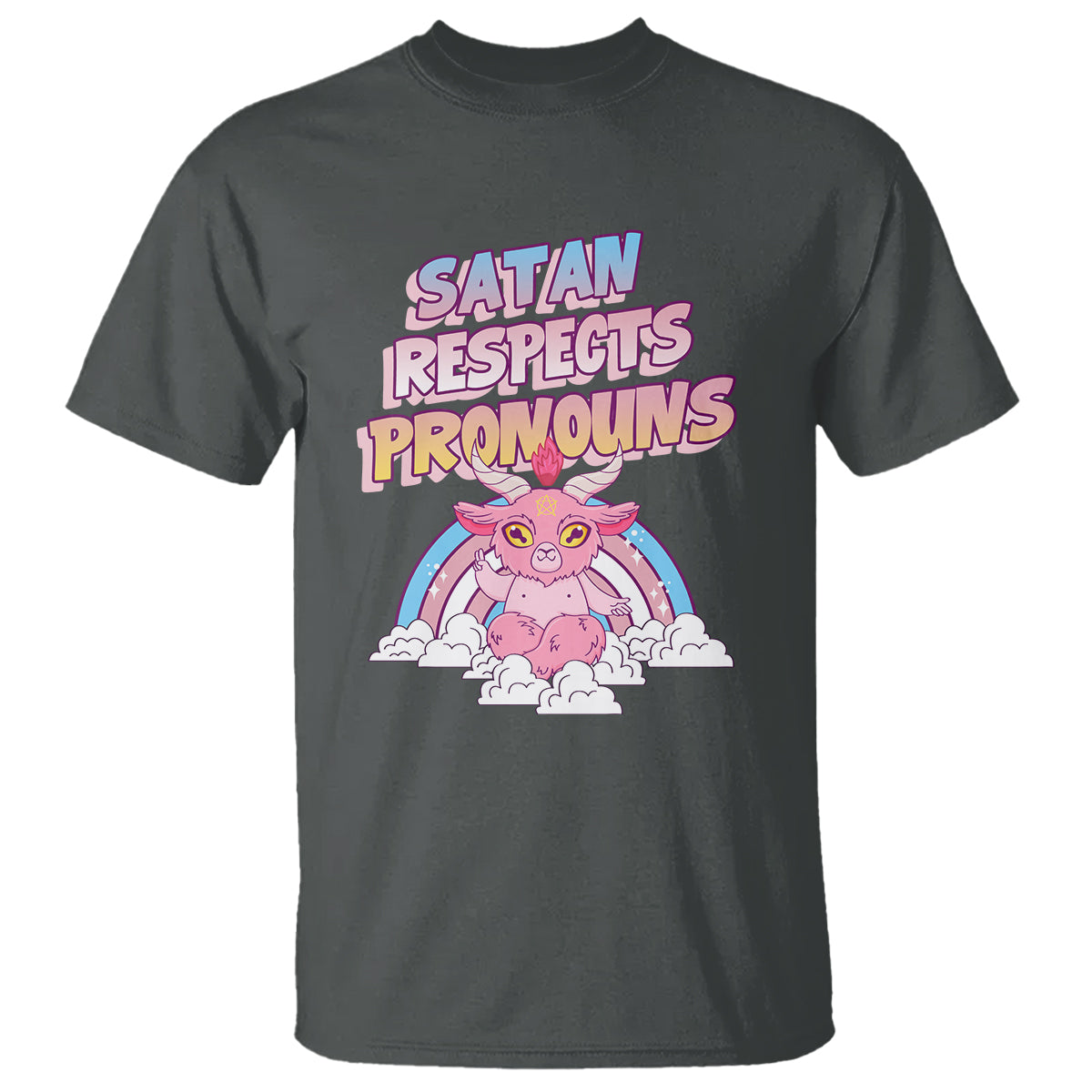 Protect Trans Kids T Shirt Satan Respects Pronouns Transgender Pride Trans Flag - Wonder Print Shop