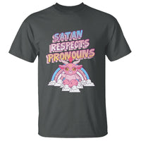 Protect Trans Kids T Shirt Satan Respects Pronouns Transgender Pride Trans Flag - Wonder Print Shop
