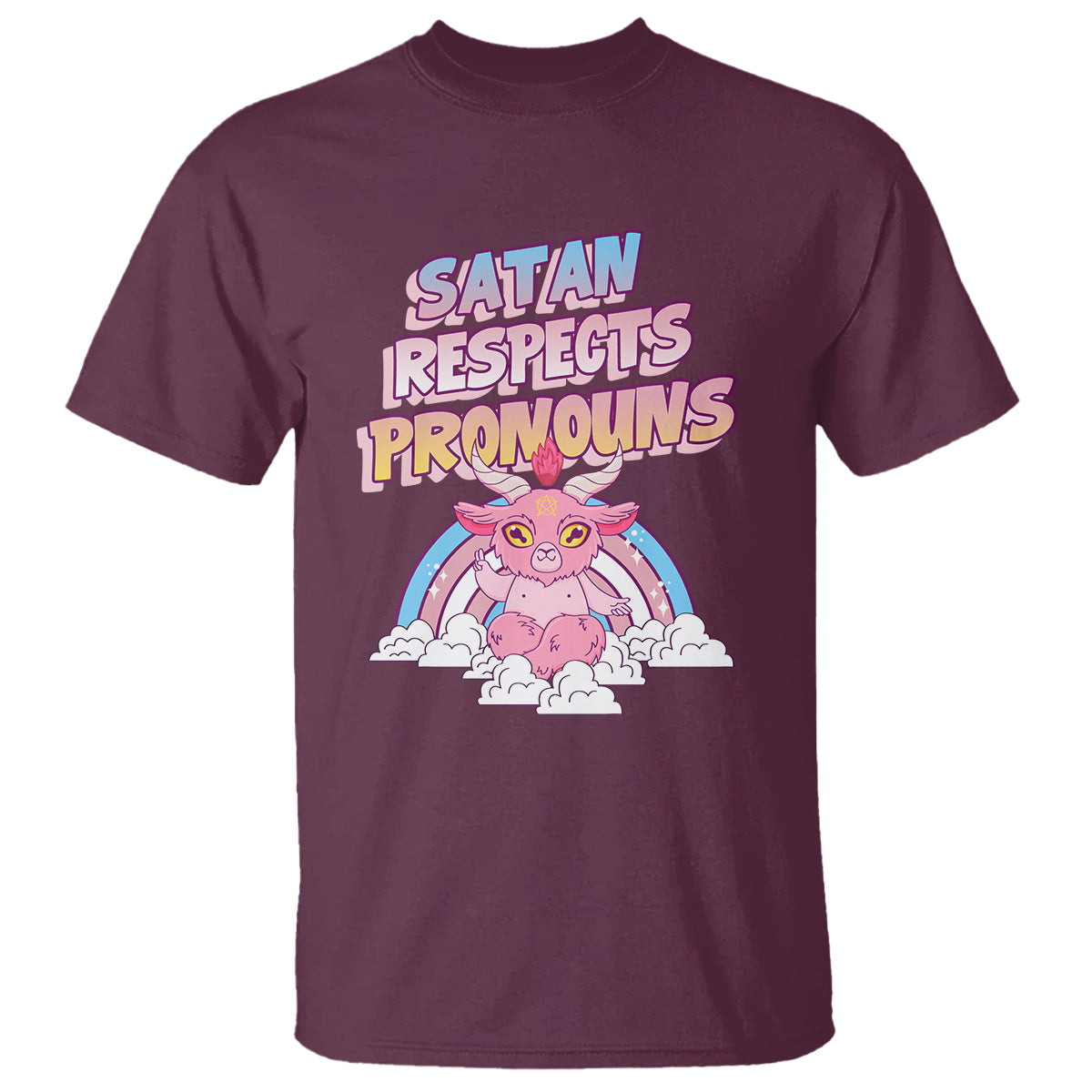 Protect Trans Kids T Shirt Satan Respects Pronouns Transgender Pride Trans Flag - Wonder Print Shop