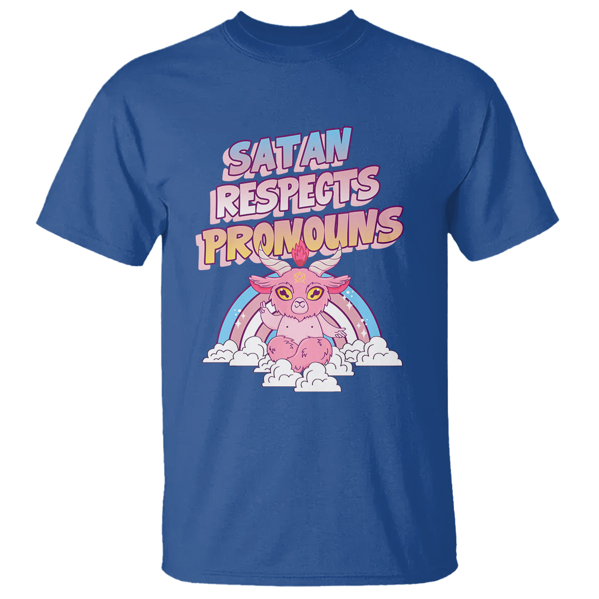Protect Trans Kids T Shirt Satan Respects Pronouns Transgender Pride Trans Flag - Wonder Print Shop