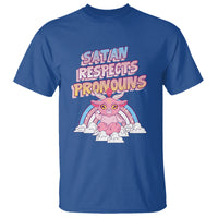 Protect Trans Kids T Shirt Satan Respects Pronouns Transgender Pride Trans Flag - Wonder Print Shop