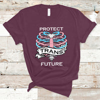 Protect Trans Kids T Shirt LGBT Support Protect Trans Future LGBT Pride Flag Skeleton - Wonder Print Shop
