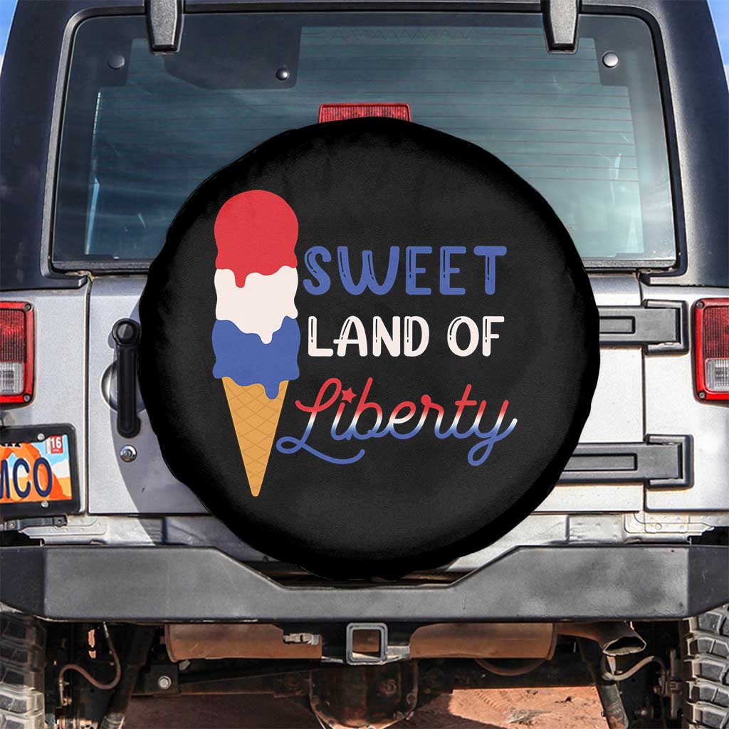 4th of July Spare Tire Cover Sweet Land of Liberty American Patriotic