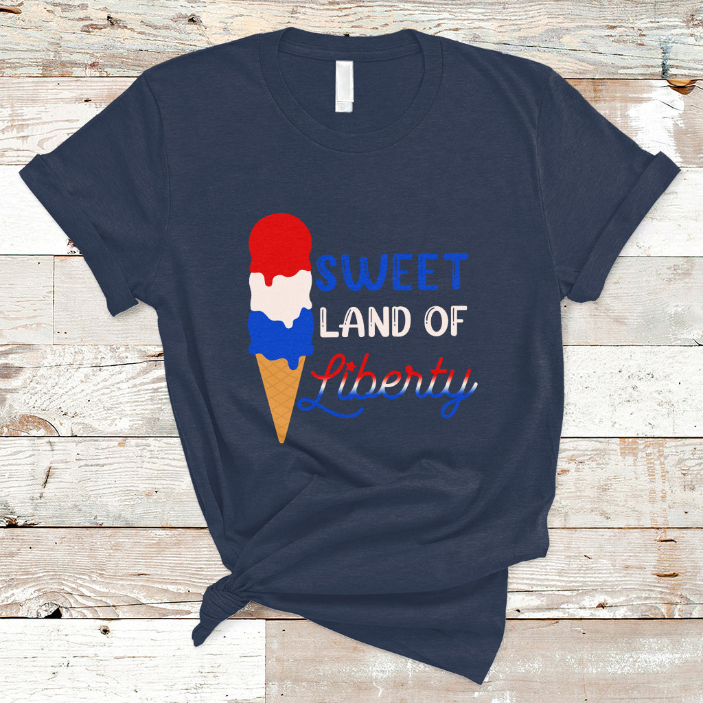 4th of July T Shirt 4th of July Sweet Land of Liberty American Patriotic - Wonder Print Shop