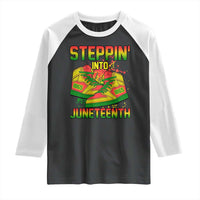 Steppin' Into Juneteenth 1865 Raglan Shirt Freedom Day African American Pride