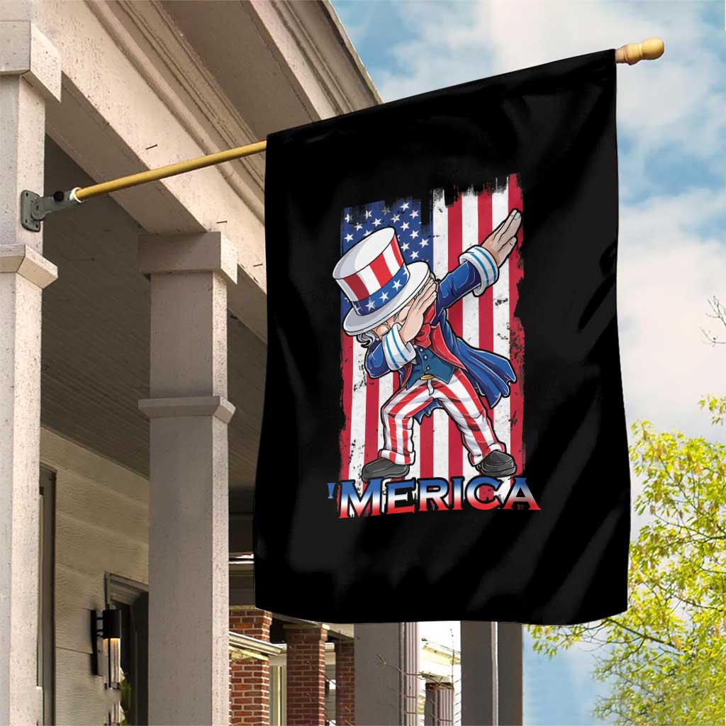 Uncle Sam Dabbing Garden Flag 4th of July American Flag