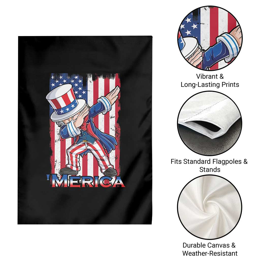 Uncle Sam Dabbing Garden Flag 4th of July American Flag