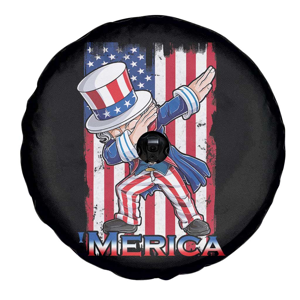 Uncle Sam Dabbing Spare Tire Cover 4th of July American Flag