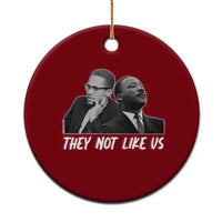 Malcolm X and MLK Ceramic Ornament They Not Like Us - Wonder Print Shop