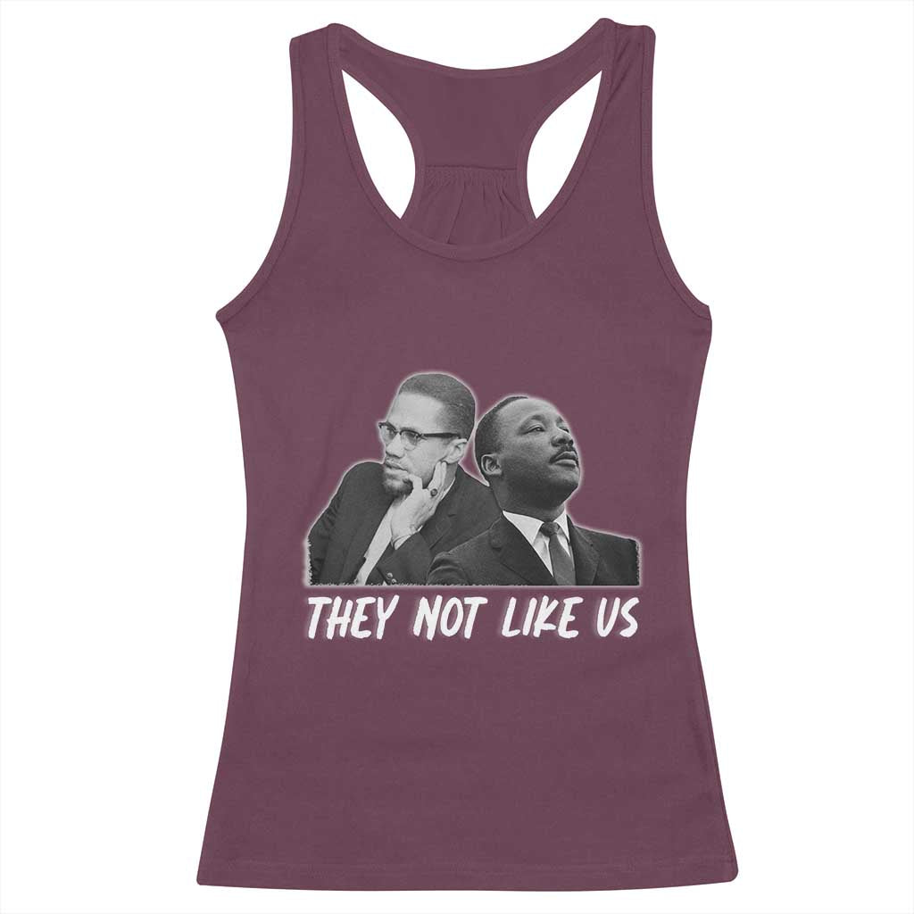 Malcolm X and MLK Racerback Tank Top They Not Like Us - Wonder Print Shop