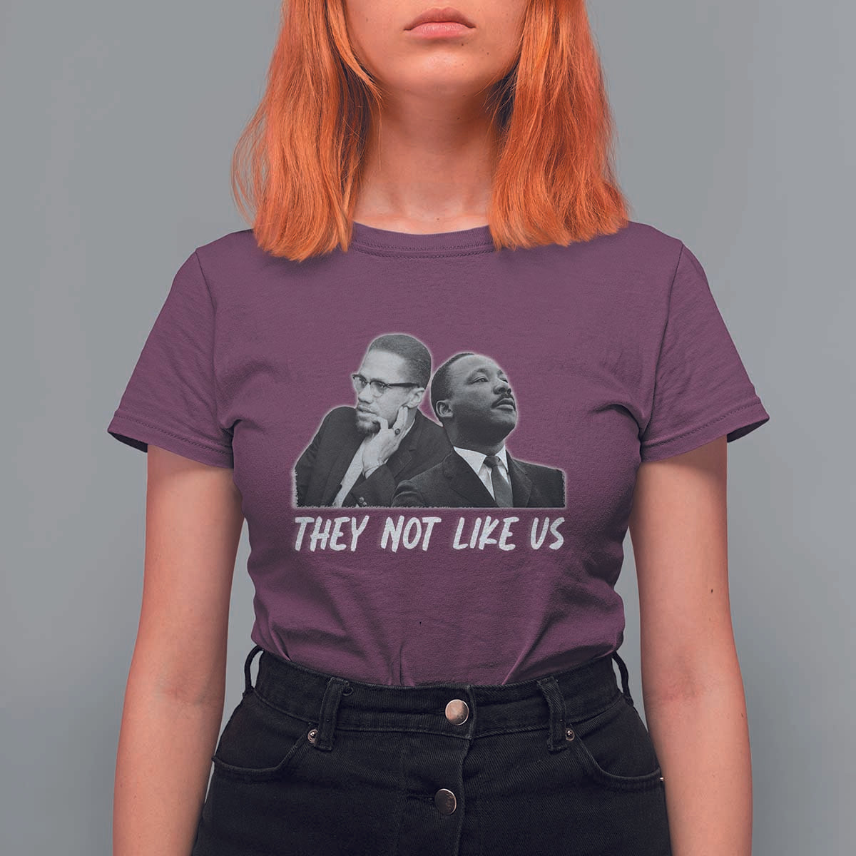 Malcolm X and MLK T Shirt For Women They Not Like Us - Wonder Print Shop