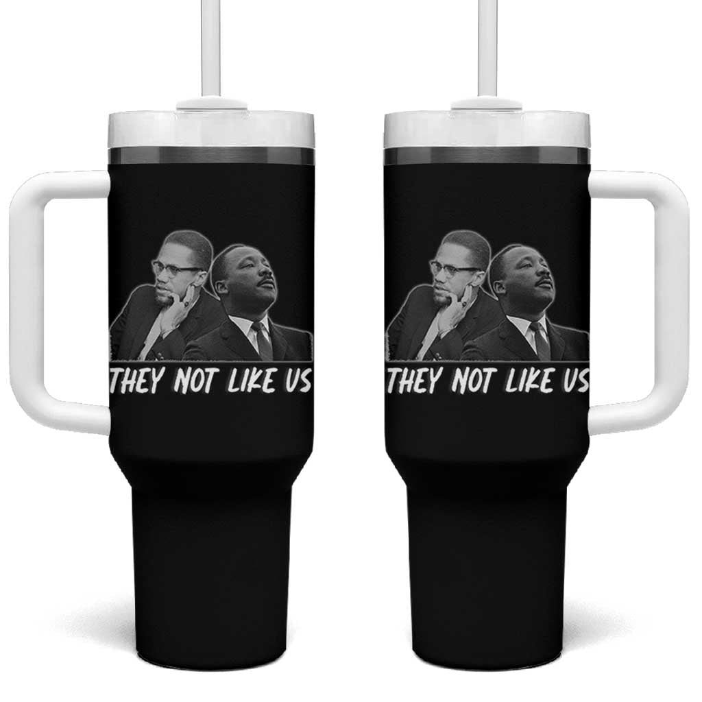 Malcolm X and MLK Tumbler With Handle They Not Like Us - Wonder Print Shop