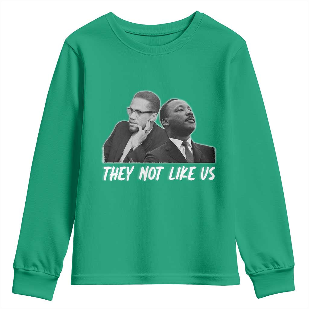 Malcolm X and MLK Youth Sweatshirt They Not Like Us - Wonder Print Shop