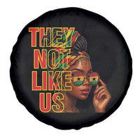 They Not Like Us Afro Queen Spare Tire Cover Melanin Magic Woman witth Headwrap and Sunglasses - Wonder Print Shop