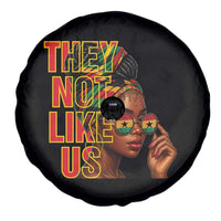 They Not Like Us Afro Queen Spare Tire Cover Melanin Magic Woman witth Headwrap and Sunglasses - Wonder Print Shop