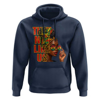 They Not Like Us Afro Queen Hoodie Melanin Magic Woman witth Headwrap and Sunglasses - Wonder Print Shop