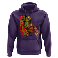 They Not Like Us Afro Queen Hoodie Melanin Magic Woman witth Headwrap and Sunglasses - Wonder Print Shop