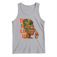 They Not Like Us Afro Queen Tank Top Melanin Magic Woman witth Headwrap and Sunglasses - Wonder Print Shop