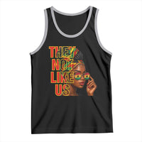 They Not Like Us Afro Queen Tank Top Melanin Magic Woman witth Headwrap and Sunglasses - Wonder Print Shop